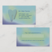 Rendez-vous Bleu molaire dentaire/pourpre de carte de visite (Devant / Derrière)