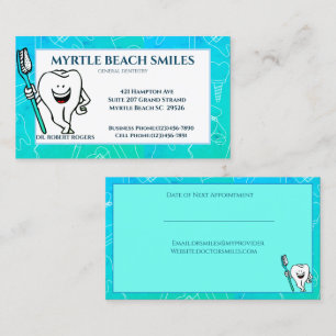 Rendez-vous Blue Green Dentist Nomination et Carte de visite