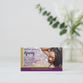 Rendez-vous Braider Braids Carte de visite de Parties scintill (Debout devant)