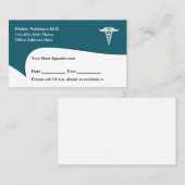 Rendez-vous Bureau du médecin Nomination Carte de visite Moder (Devant / Derrière)