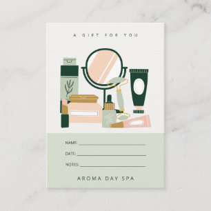 Rendez-vous Carte cadeau de l'artiste de maquillage vert clair