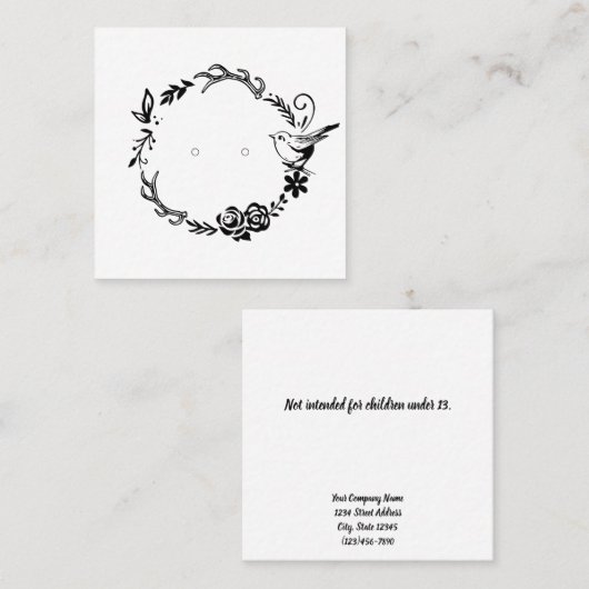 Rendez-vous Carte d'affichage de l'oreille sur soie en bois pe (Devant / Derrière)