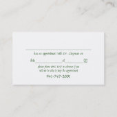 Rendez-vous Carte de Carla avec le fax # (Dos)