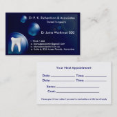 Rendez-vous Carte de design Dental Art Blue Buble (Devant / Derrière)
