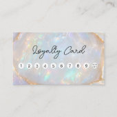 Rendez-vous Carte de Fidélité Code QR 10 Opale Marbre Holograp (Devant)