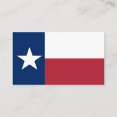 Rendez-vous Carte de nomination du drapeau du Texas (Dos)
