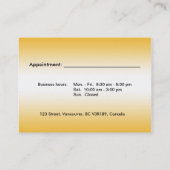 Rendez-vous Carte de profil jaune soleil professionnel (Dos)