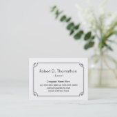 Rendez-vous Carte de profil simple, blanche et informative (Debout devant)