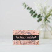 Rendez-vous Carte de punch de fidélité rose Gold Marble Busine (Debout devant)