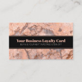 Rendez-vous Carte de punch de fidélité rose Gold Marble Busine (Devant)