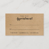 Rendez-vous Carte de rappel de nomination professionnelle mode (Devant)