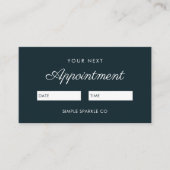 Rendez-vous Carte de rappel élégante Blue Floral (Devant)