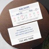 Rendez-vous Carte de rappel pour les dentistes dentaires moder