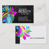 RENDEZ-VOUS CARTE DE VISITE À LA MODE DE SALON DE CLOU (Devant / Derrière)