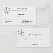 Rendez-vous carte de visite blanche générale simple (Devant / Derrière)