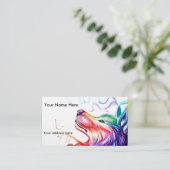 Rendez-vous Carte de visite/chien d'aquarelle carte de (Debout devant)