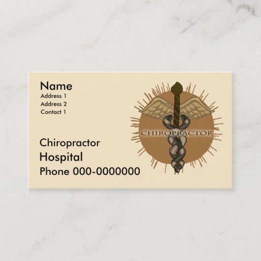 Rendez-vous Carte de visite chiropraticien (Devant)