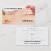 Rendez-vous Carte de visite d'acuponcture (Devant / Derrière)