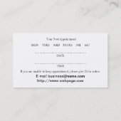Rendez-vous Carte de visite d'acuponcture (Dos)