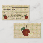 Rendez-vous Carte de visite de Appointment d'Apple de docteur (Devant / Derrière)