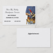 Rendez-vous Carte de visite de bricoleur (Devant / Derrière)