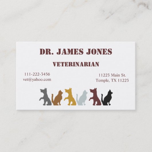 Rendez-vous Carte de visite de chien et de chat (Devant)