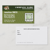 Rendez-vous Carte de visite de code de QR pour l'agent (Devant / Derrière)