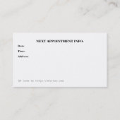 Rendez-vous Carte de visite de code de QR pour l'agent (Dos)