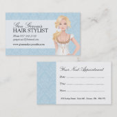 Rendez-vous Carte de visite de coiffeur (Devant / Derrière)