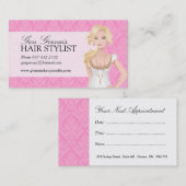 Rendez-vous Carte de visite de coiffeur (Devant / Derrière)