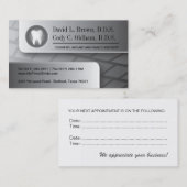 Rendez-vous Carte de visite de dentiste (Devant / Derrière)