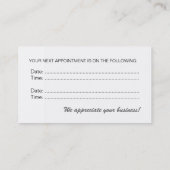 Rendez-vous Carte de visite de dentiste (Dos)
