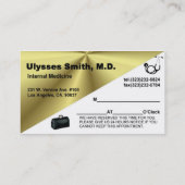 Rendez-vous Carte de visite de Dr. Smith (Dos)