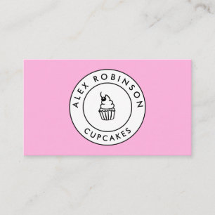 Rendez-vous Carte de visite de la boulangerie rose cercle de c