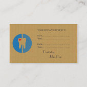 Rendez-vous carte de visite de logo cool en carton dentaire (Dos)