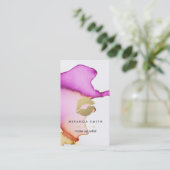 Rendez-vous Carte de visite de maquillage - Aquarelle chic (Debout devant)