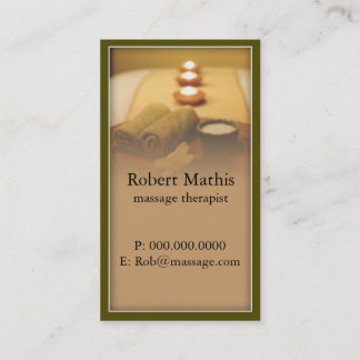 Rendez-vous Carte de visite de massothérapeute Tranquil