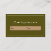 Rendez-vous Carte de visite de massothérapeute Tranquil (Dos)