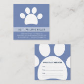 Rendez-vous carte de visite de pattes vétérinaires (Devant / Derrière)