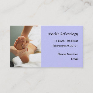 Rendez-vous Carte de visite de photo de réflexothérapie de