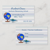 Rendez-vous Carte de visite de professeur (Devant / Derrière)
