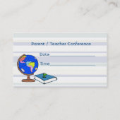 Rendez-vous Carte de visite de professeur (Dos)