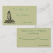 Rendez-vous Carte de visite de professeurs (Devant / Derrière)