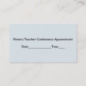 Rendez-vous Carte de visite de professeurs de géographie (Dos)