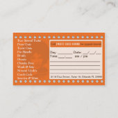 Rendez-vous Carte de visite de salon afro-américain (Dos)