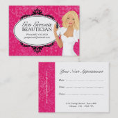 Rendez-vous Carte de visite de salon de beauté (Devant / Derrière)