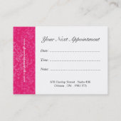 Rendez-vous Carte de visite de salon de beauté (Dos)
