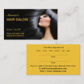 Rendez-vous Carte de visite de salon de coiffure (Devant / Derrière)