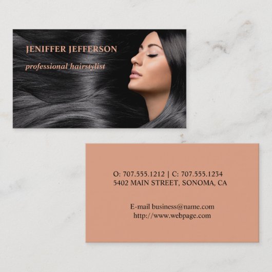 Rendez-vous Carte de visite de salon de coiffure (Devant / Derrière)