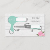 Rendez-vous Carte de visite de salon de coiffure (Dos)